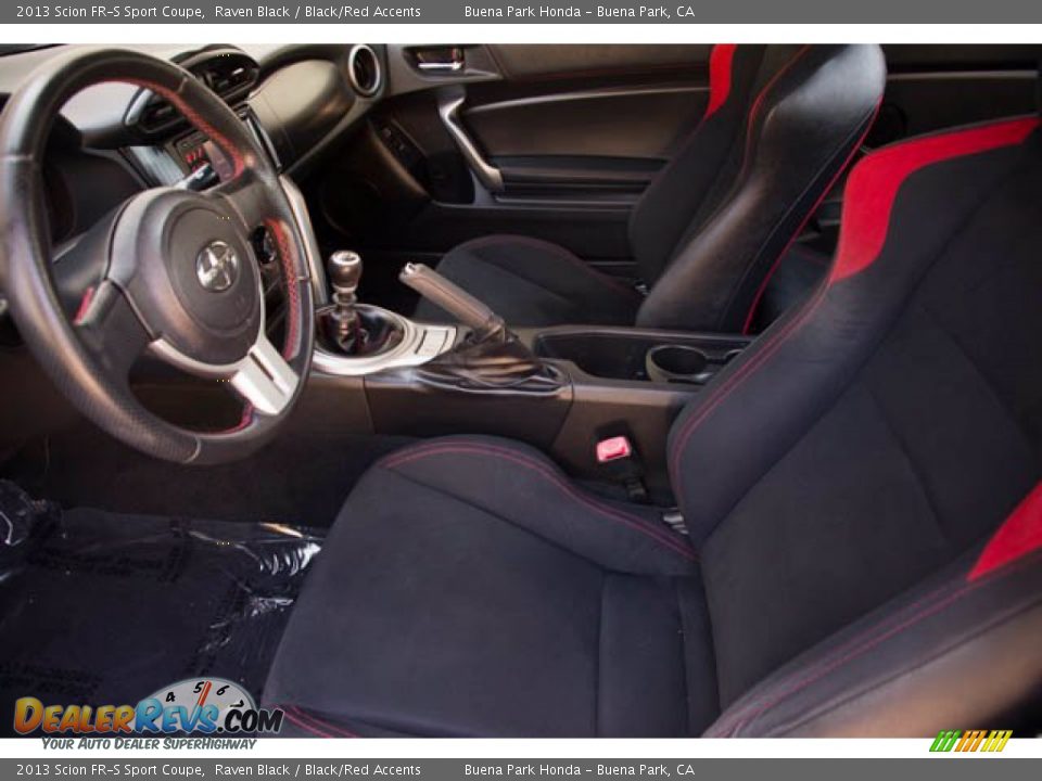 2013 Scion FR-S Sport Coupe Raven Black / Black/Red Accents Photo #3