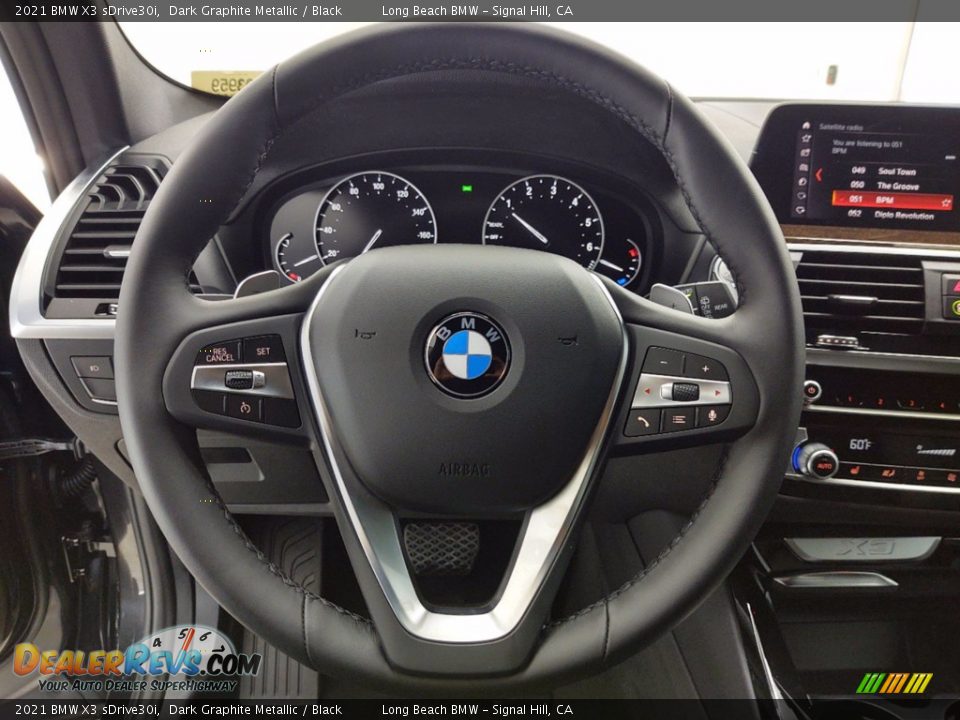 2021 BMW X3 sDrive30i Dark Graphite Metallic / Black Photo #14