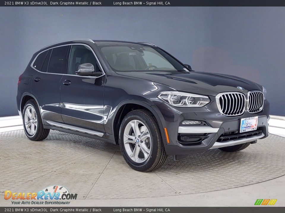 2021 BMW X3 sDrive30i Dark Graphite Metallic / Black Photo #27