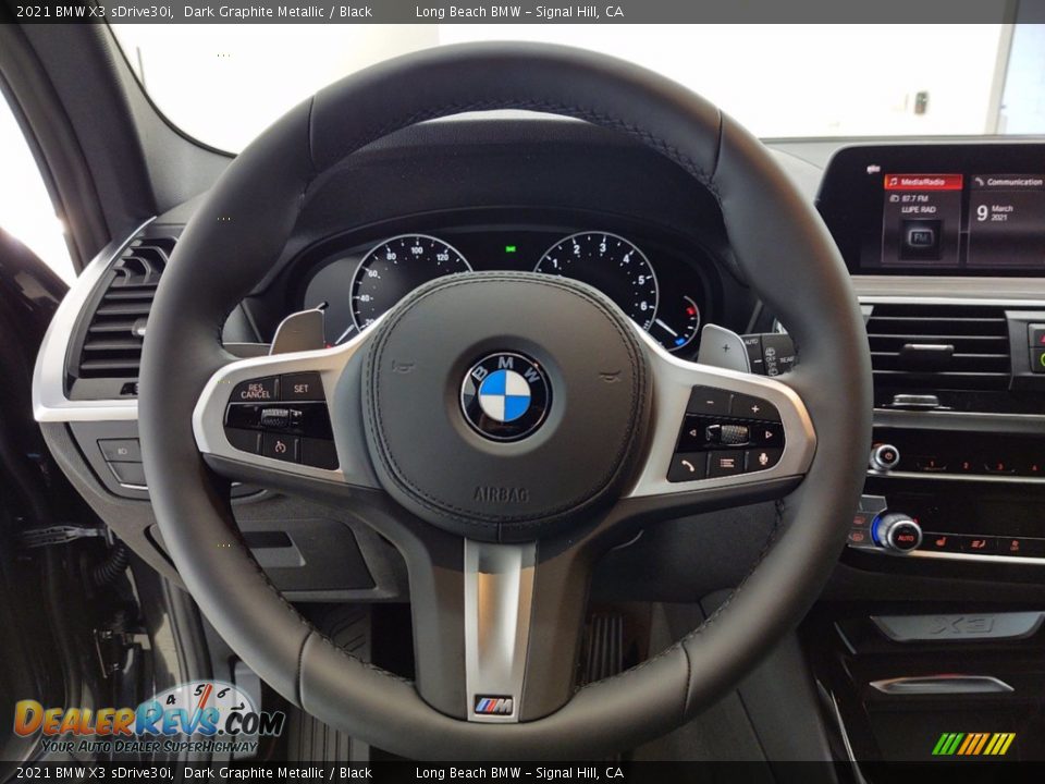 2021 BMW X3 sDrive30i Dark Graphite Metallic / Black Photo #14