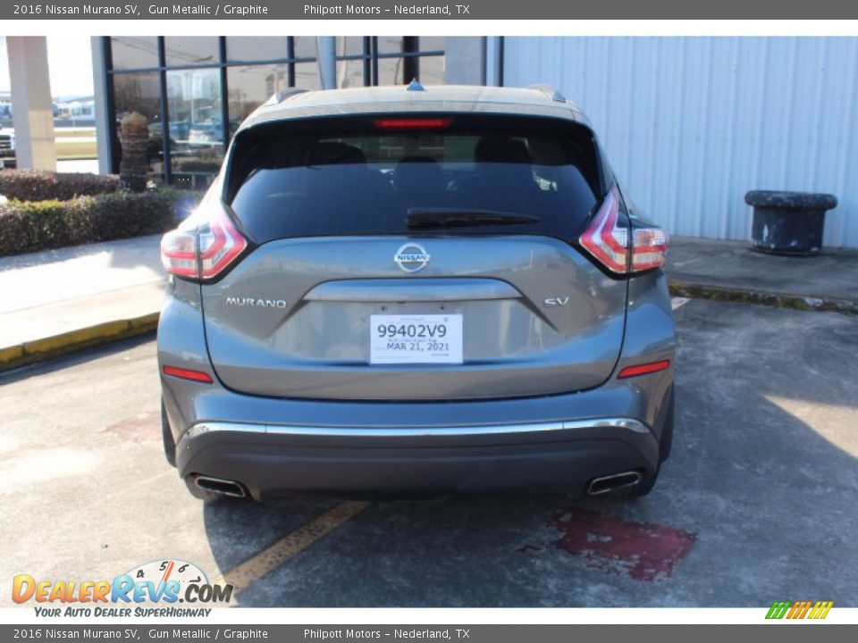 2016 Nissan Murano SV Gun Metallic / Graphite Photo #7