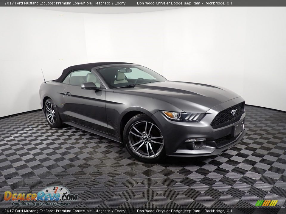 2017 Ford Mustang EcoBoost Premium Convertible Magnetic / Ebony Photo #4