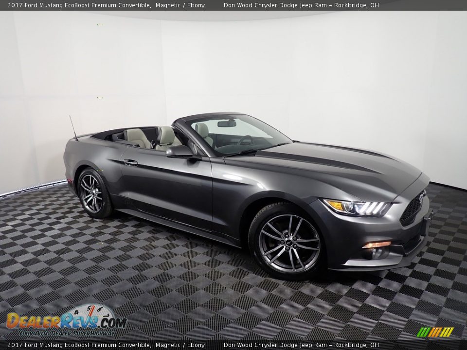 2017 Ford Mustang EcoBoost Premium Convertible Magnetic / Ebony Photo #5