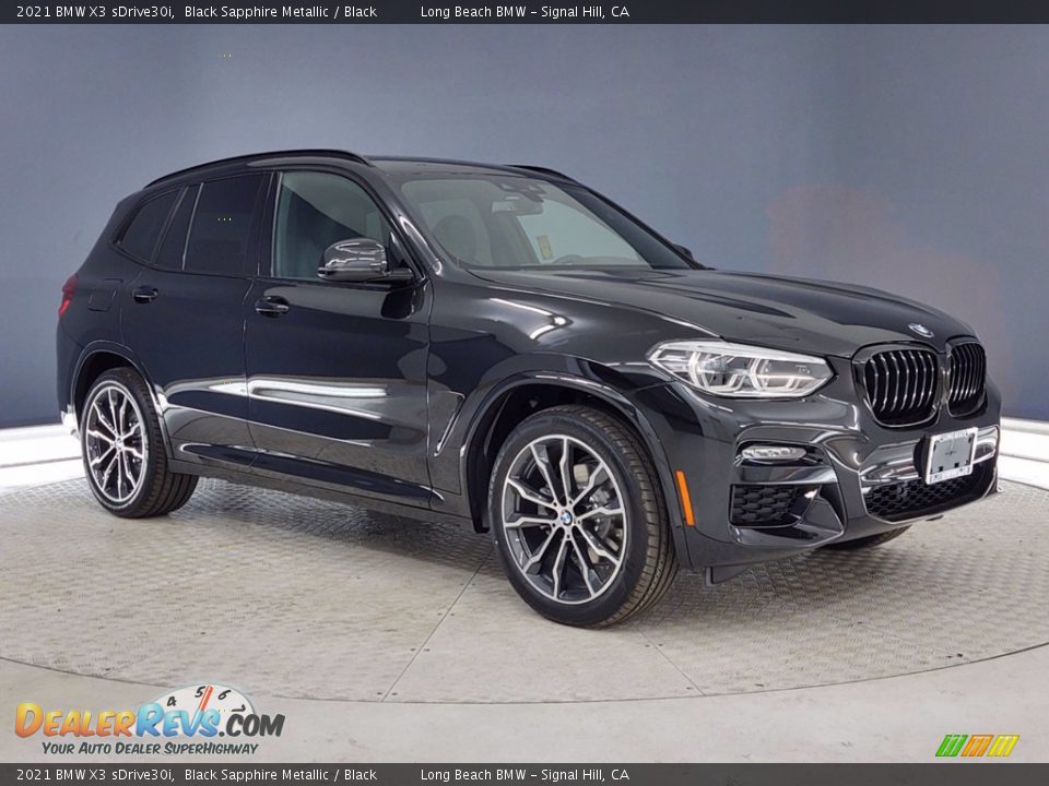 2021 BMW X3 sDrive30i Black Sapphire Metallic / Black Photo #1