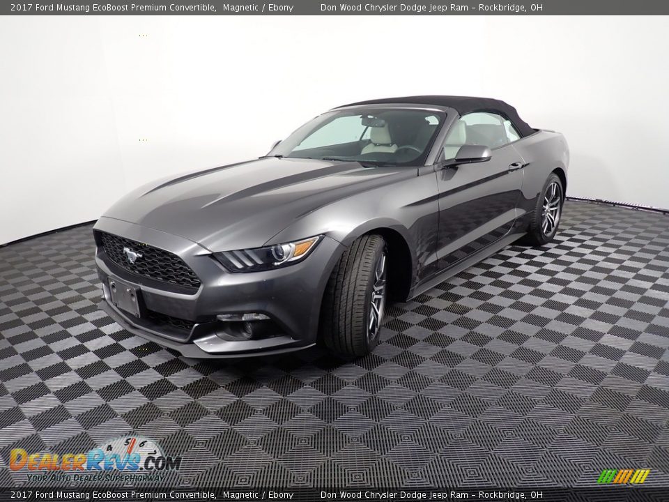 2017 Ford Mustang EcoBoost Premium Convertible Magnetic / Ebony Photo #10