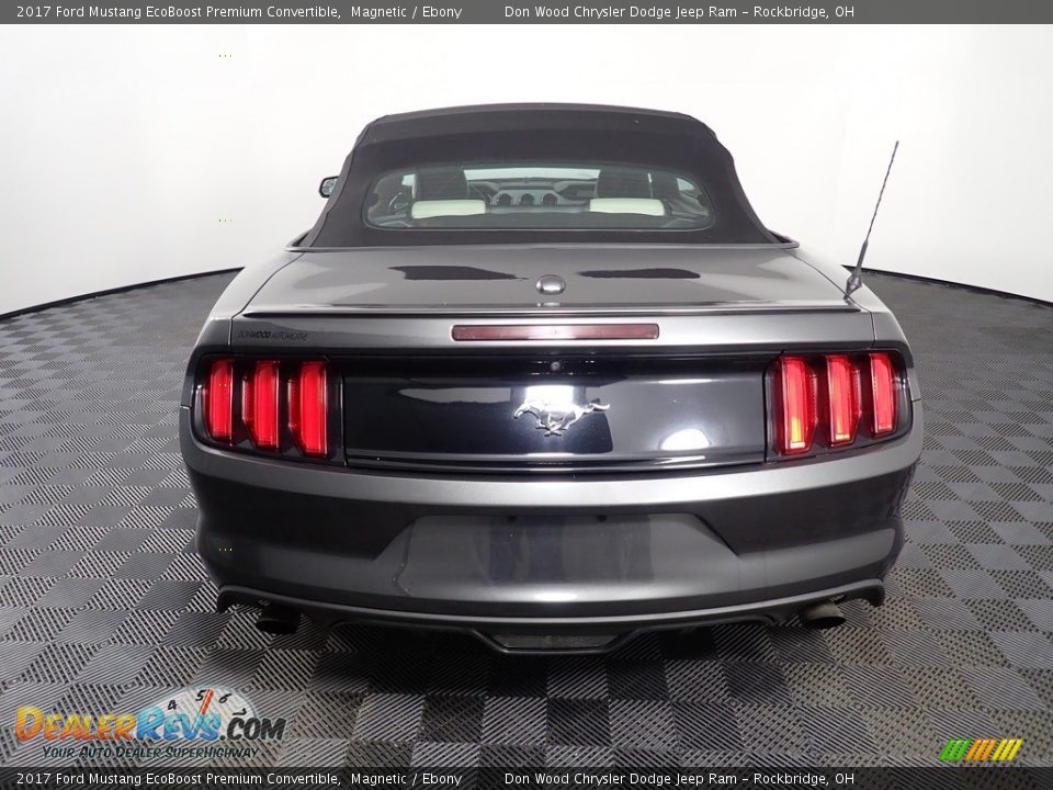 2017 Ford Mustang EcoBoost Premium Convertible Magnetic / Ebony Photo #14