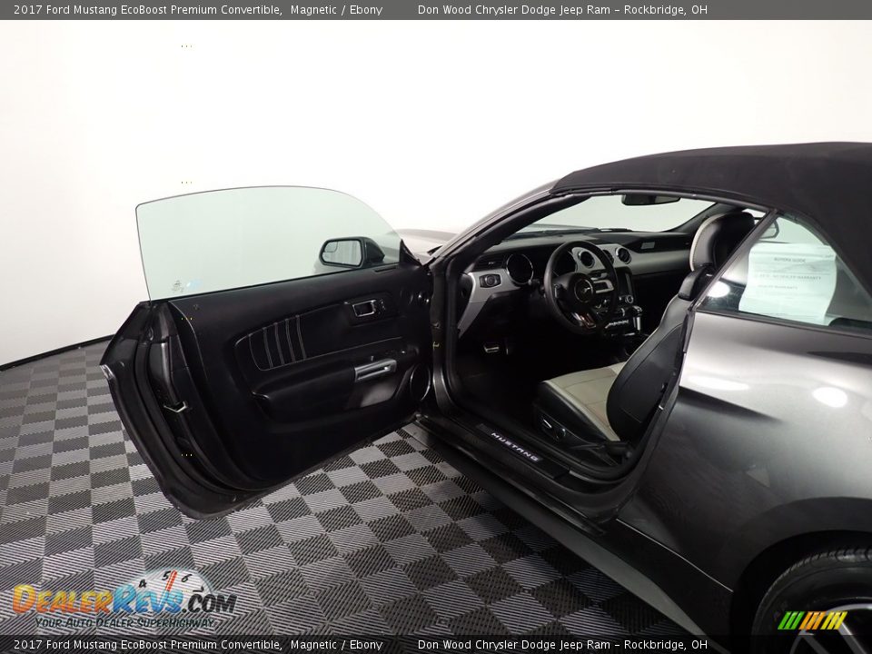 2017 Ford Mustang EcoBoost Premium Convertible Magnetic / Ebony Photo #22