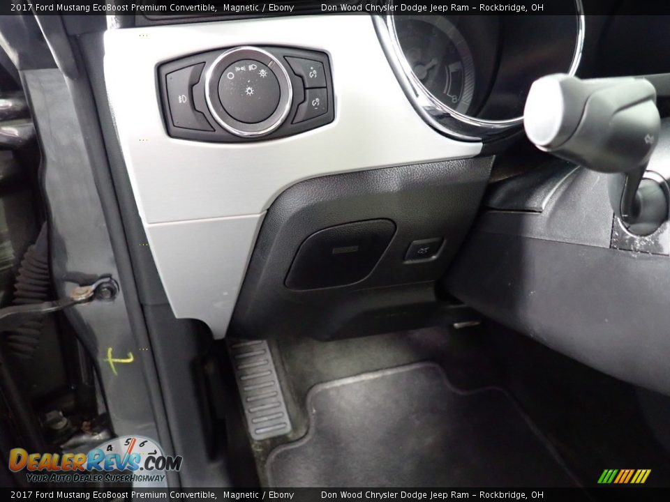 2017 Ford Mustang EcoBoost Premium Convertible Magnetic / Ebony Photo #24