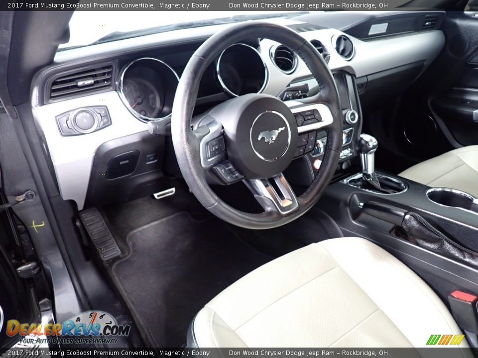 2017 Ford Mustang EcoBoost Premium Convertible Magnetic / Ebony Photo #26