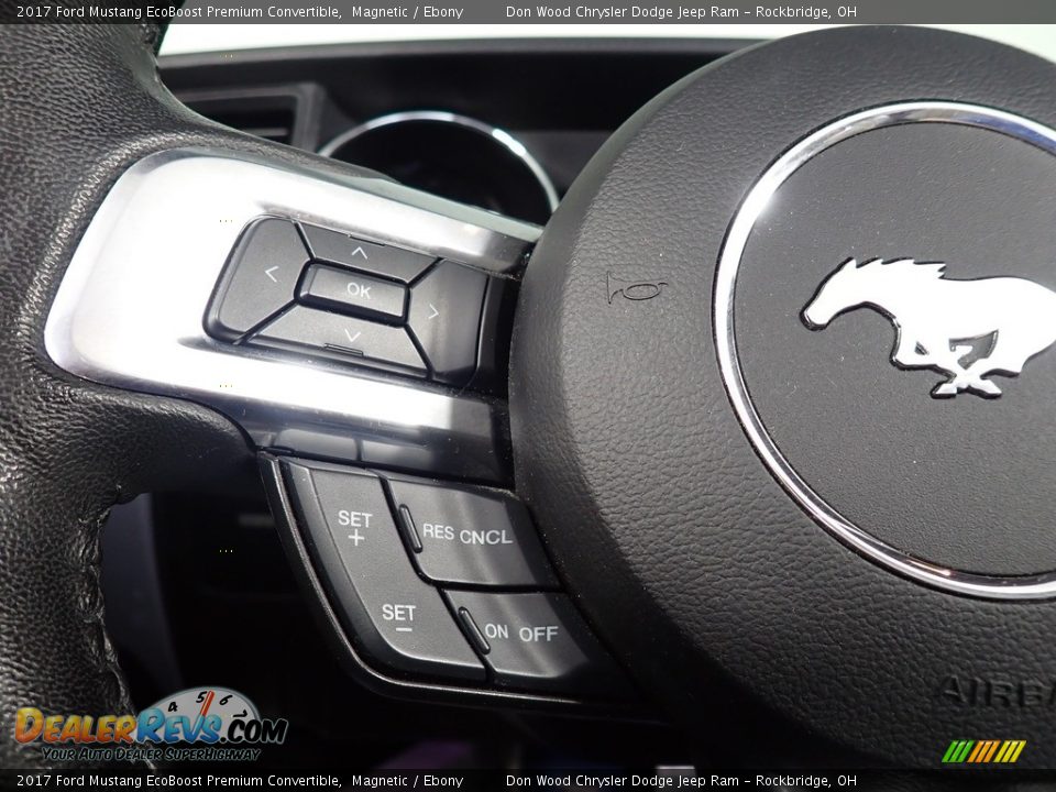 2017 Ford Mustang EcoBoost Premium Convertible Magnetic / Ebony Photo #34