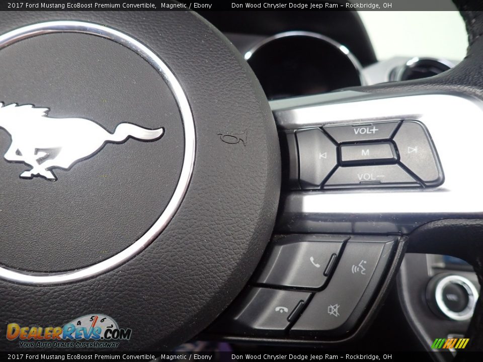 2017 Ford Mustang EcoBoost Premium Convertible Magnetic / Ebony Photo #35