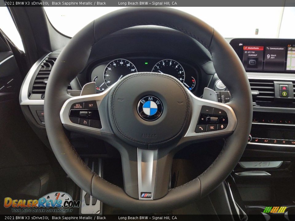 2021 BMW X3 sDrive30i Black Sapphire Metallic / Black Photo #14