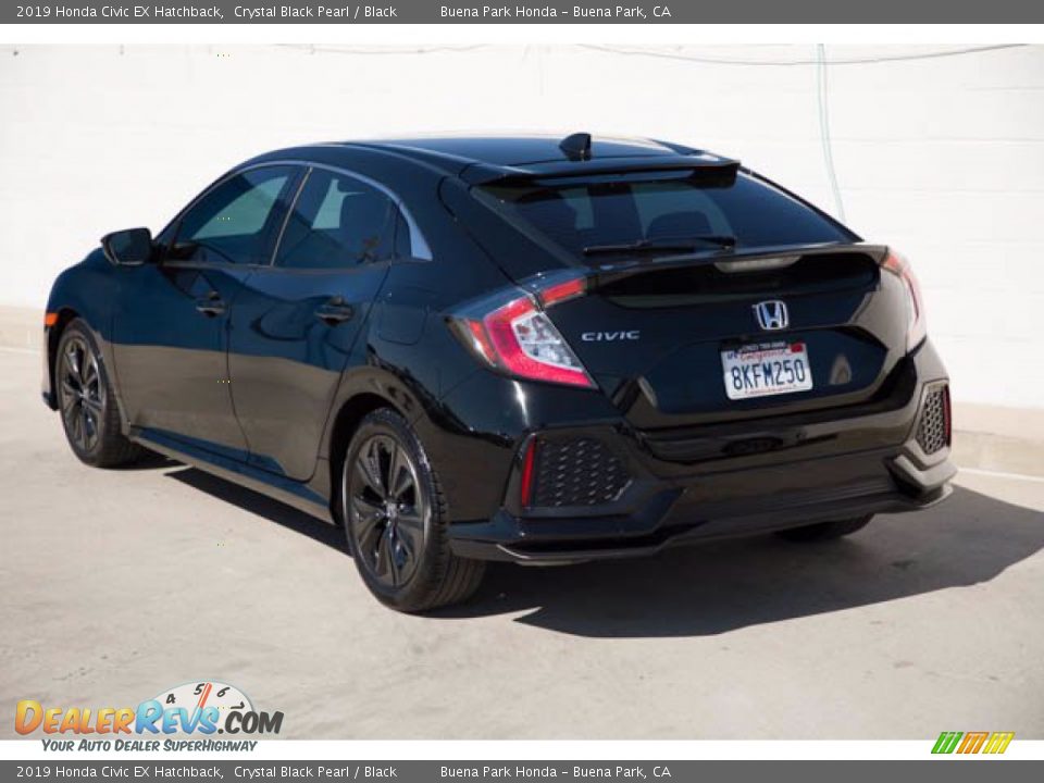 2019 Honda Civic EX Hatchback Crystal Black Pearl / Black Photo #2