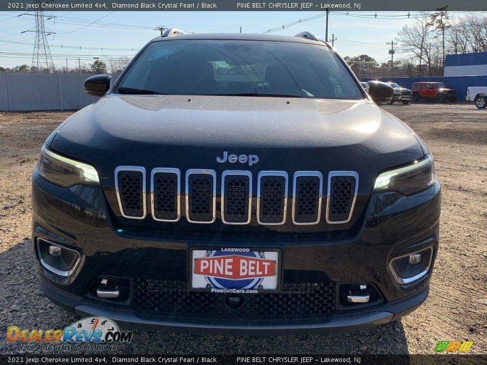 2021 Jeep Cherokee Limited 4x4 Diamond Black Crystal Pearl / Black Photo #2