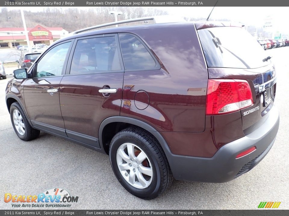 2011 Kia Sorento LX Spicy Red / Beige Photo #3