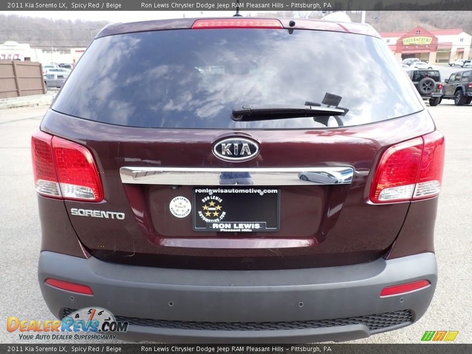 2011 Kia Sorento LX Spicy Red / Beige Photo #4