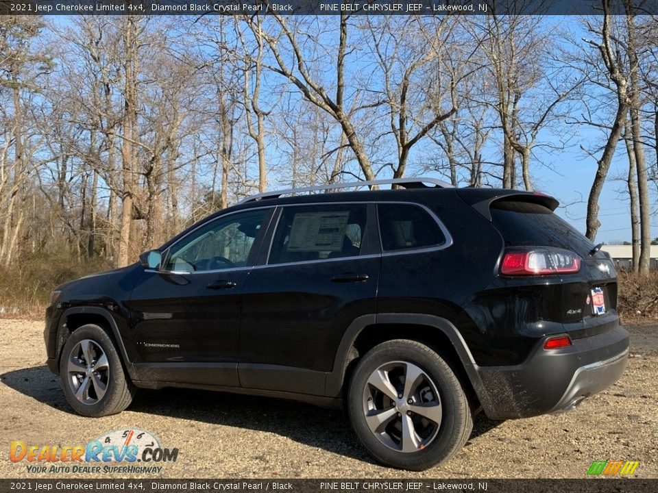 2021 Jeep Cherokee Limited 4x4 Diamond Black Crystal Pearl / Black Photo #4