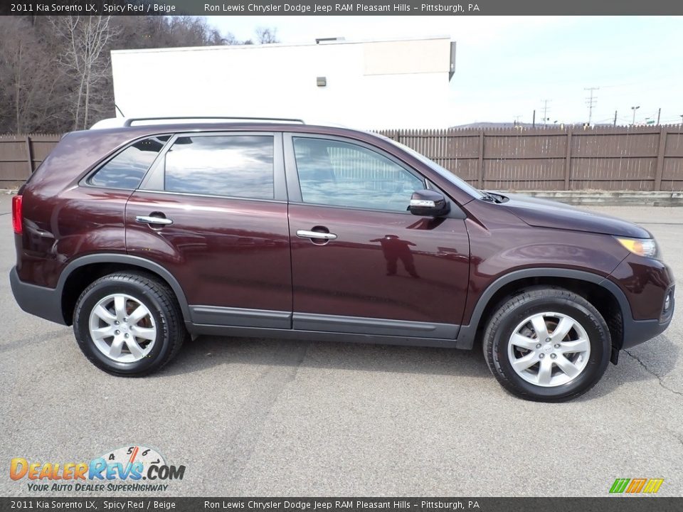 2011 Kia Sorento LX Spicy Red / Beige Photo #7