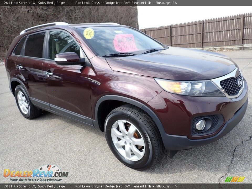 2011 Kia Sorento LX Spicy Red / Beige Photo #8