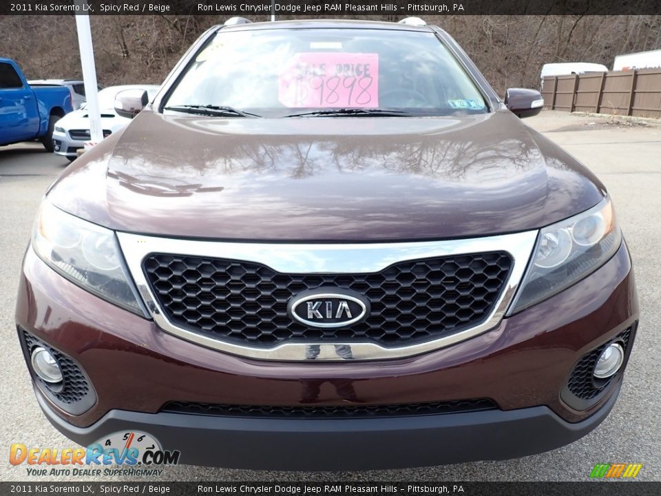 2011 Kia Sorento LX Spicy Red / Beige Photo #9