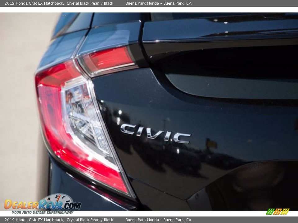 2019 Honda Civic EX Hatchback Crystal Black Pearl / Black Photo #10