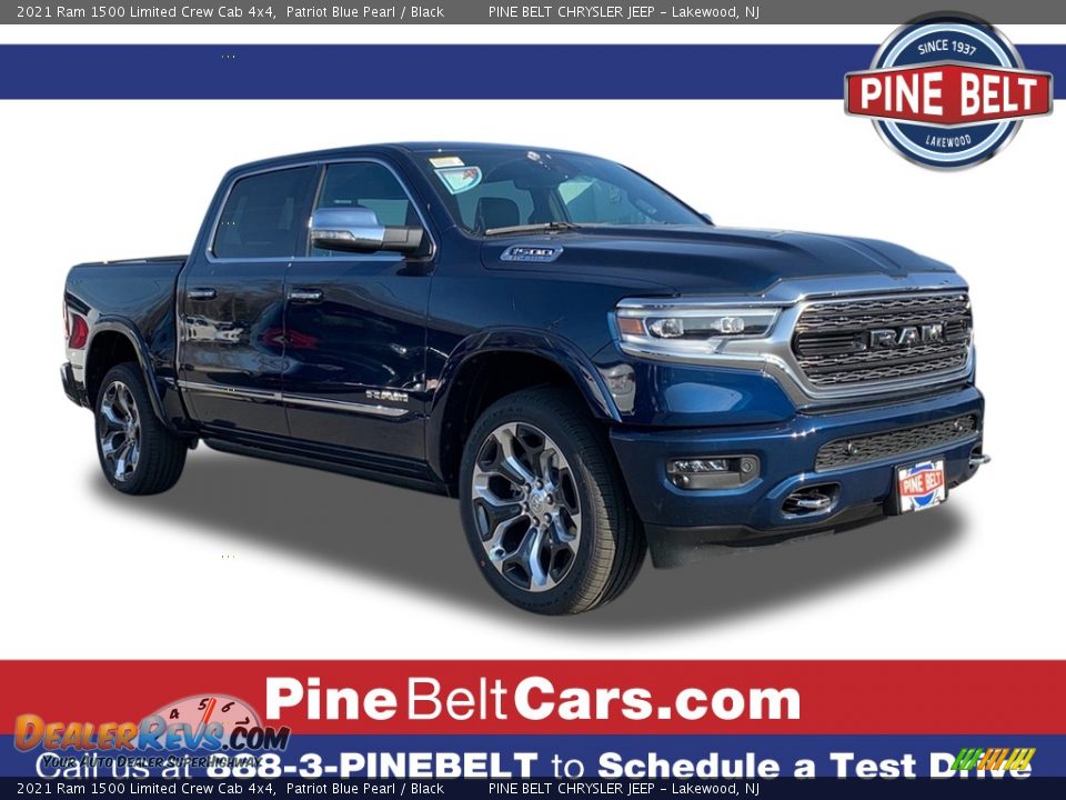 2021 Ram 1500 Limited Crew Cab 4x4 Patriot Blue Pearl / Black Photo #1