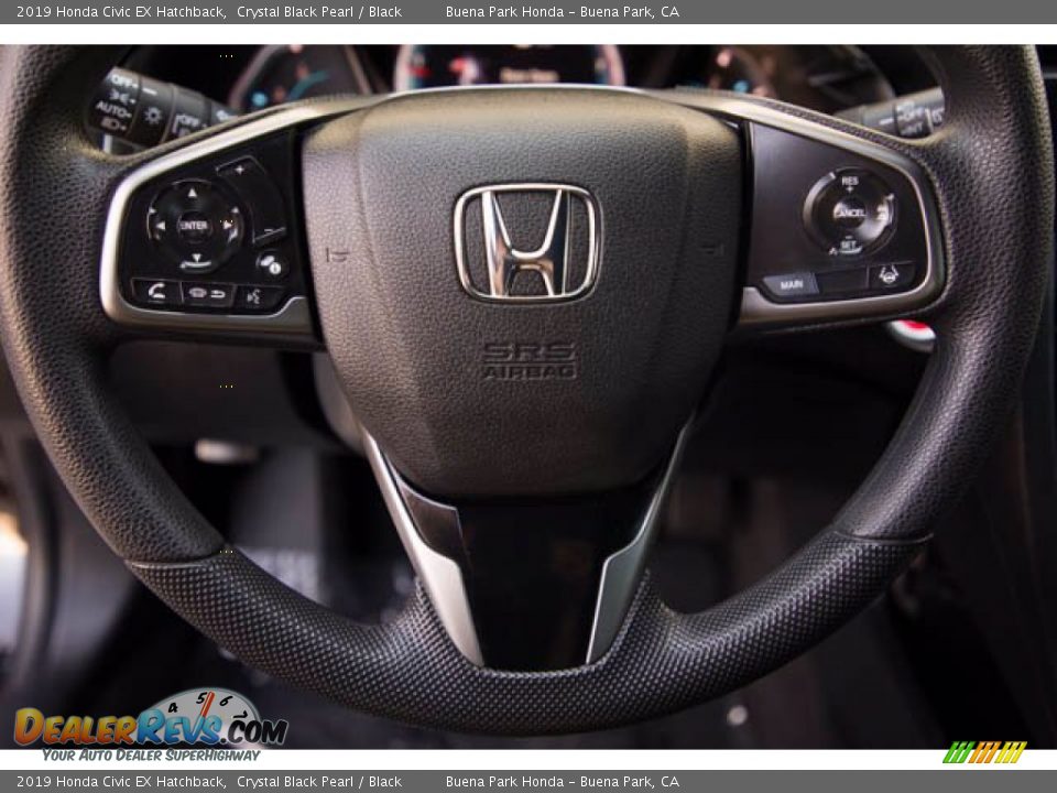 2019 Honda Civic EX Hatchback Crystal Black Pearl / Black Photo #13
