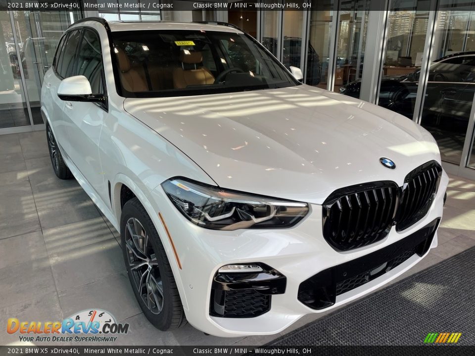 2021 BMW X5 xDrive40i Mineral White Metallic / Cognac Photo #1