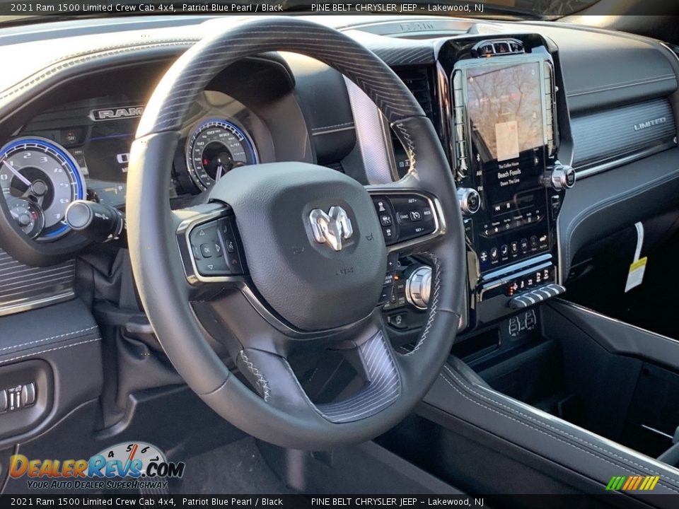 2021 Ram 1500 Limited Crew Cab 4x4 Patriot Blue Pearl / Black Photo #9