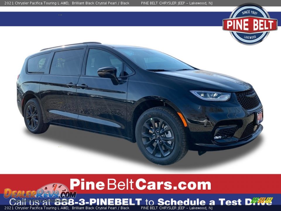 2021 Chrysler Pacifica Touring L AWD Brilliant Black Crystal Pearl / Black Photo #1