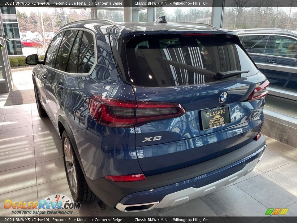 2021 BMW X5 xDrive40i Phytonic Blue Metallic / Canberra Beige Photo #2