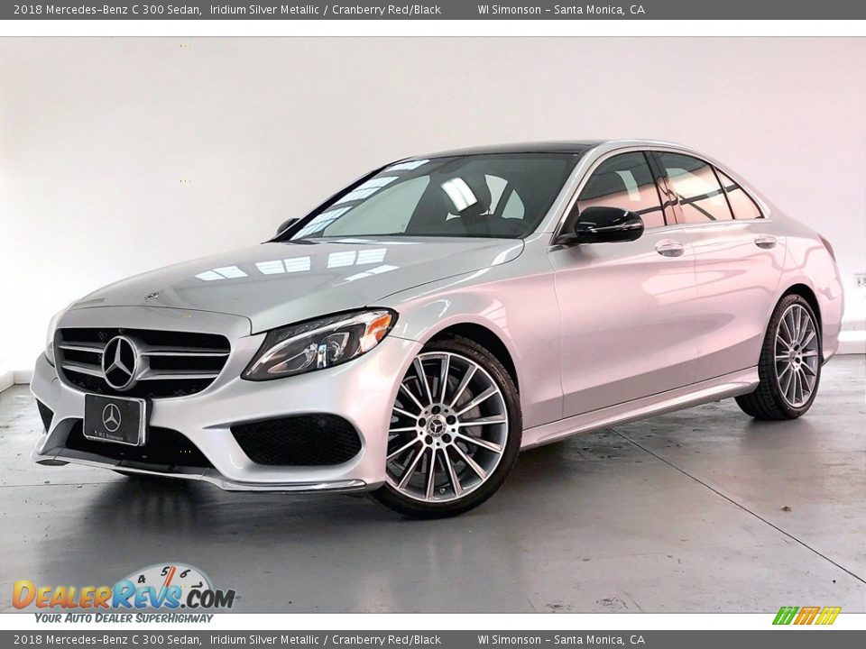 2018 Mercedes-Benz C 300 Sedan Iridium Silver Metallic / Cranberry Red/Black Photo #12