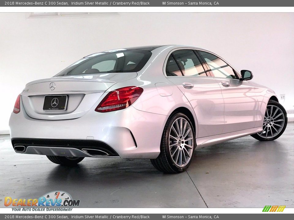 2018 Mercedes-Benz C 300 Sedan Iridium Silver Metallic / Cranberry Red/Black Photo #13