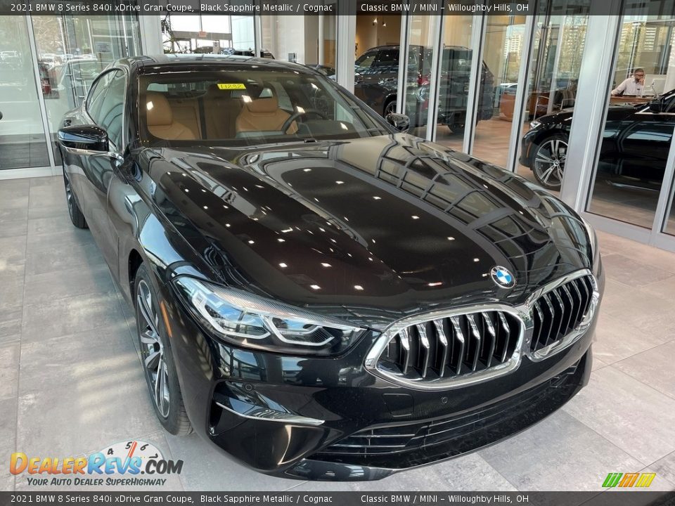 2021 BMW 8 Series 840i xDrive Gran Coupe Black Sapphire Metallic / Cognac Photo #1