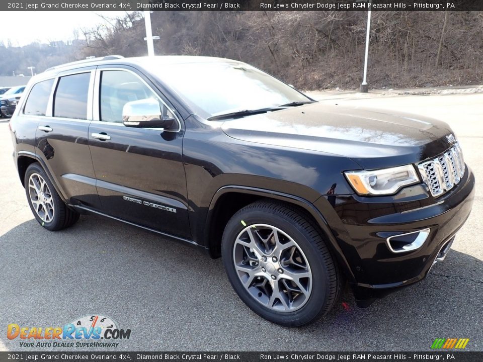 2021 Jeep Grand Cherokee Overland 4x4 Diamond Black Crystal Pearl / Black Photo #8