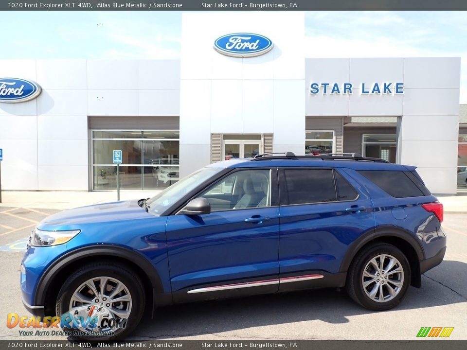 2020 Ford Explorer XLT 4WD Atlas Blue Metallic / Sandstone Photo #1