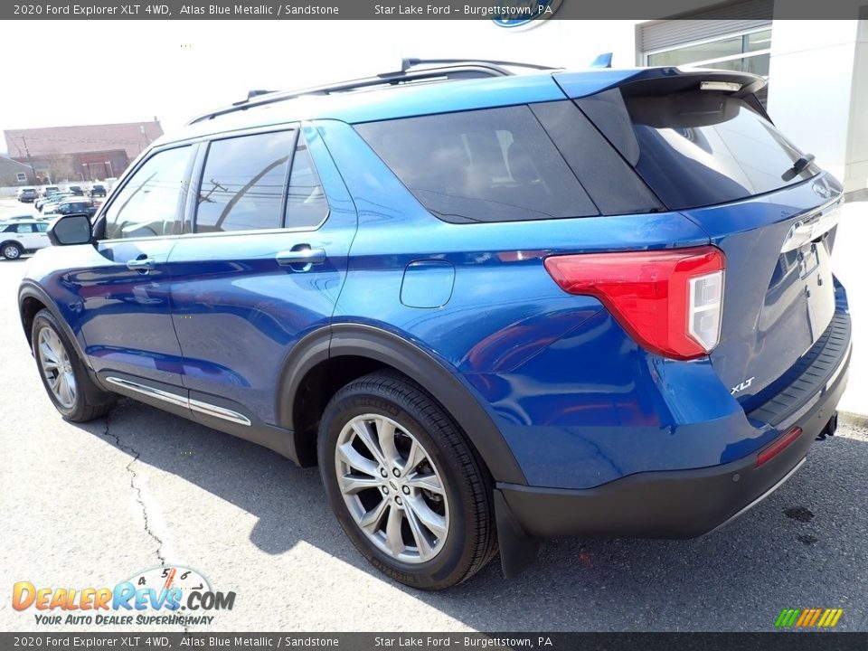 2020 Ford Explorer XLT 4WD Atlas Blue Metallic / Sandstone Photo #3