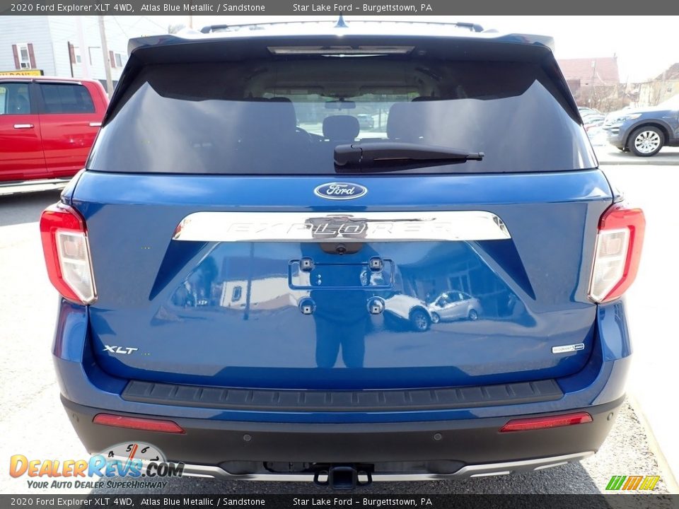 2020 Ford Explorer XLT 4WD Atlas Blue Metallic / Sandstone Photo #5