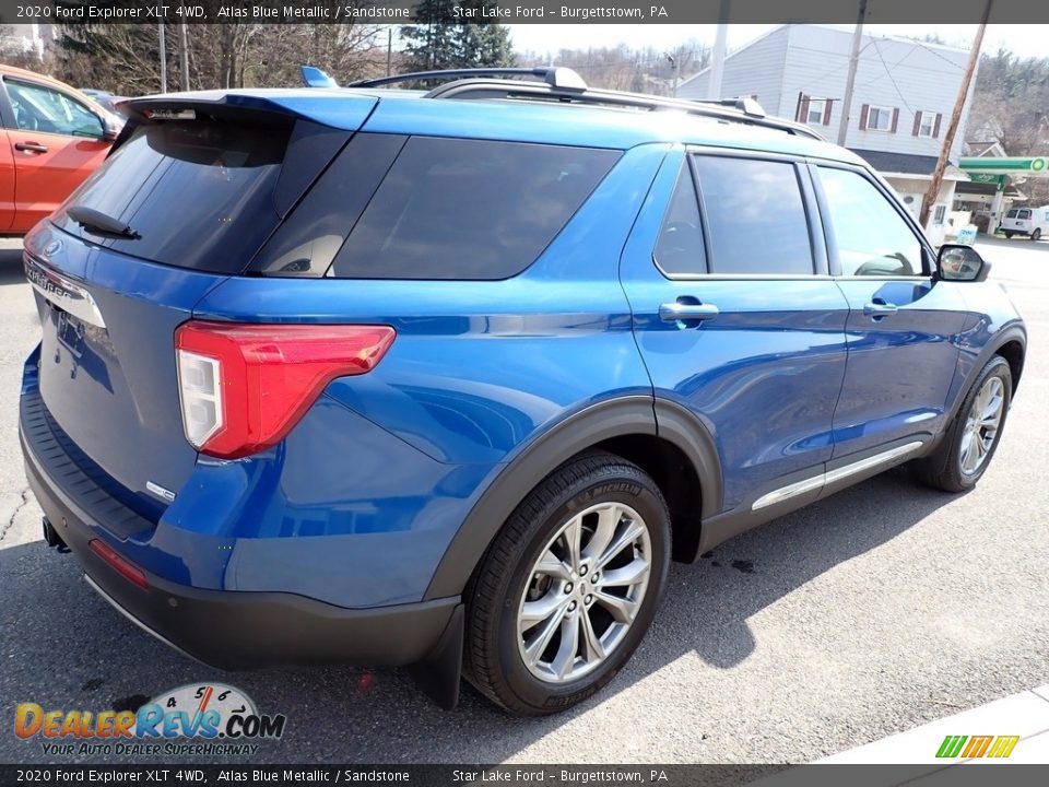 2020 Ford Explorer XLT 4WD Atlas Blue Metallic / Sandstone Photo #6