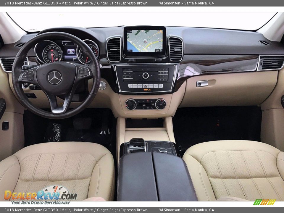 2018 Mercedes-Benz GLE 350 4Matic Polar White / Ginger Beige/Espresso Brown Photo #15