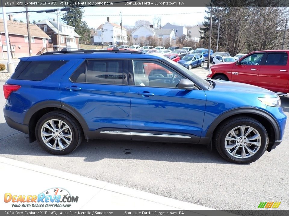 2020 Ford Explorer XLT 4WD Atlas Blue Metallic / Sandstone Photo #7