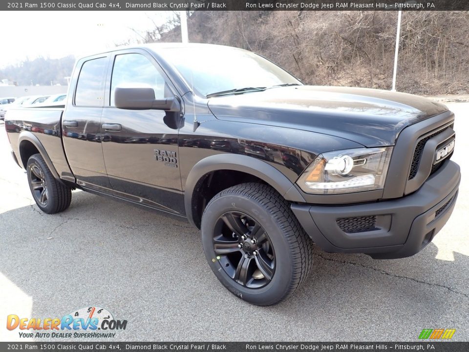 2021 Ram 1500 Classic Quad Cab 4x4 Diamond Black Crystal Pearl / Black Photo #7