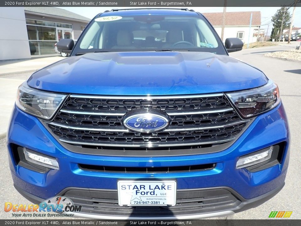 2020 Ford Explorer XLT 4WD Atlas Blue Metallic / Sandstone Photo #9