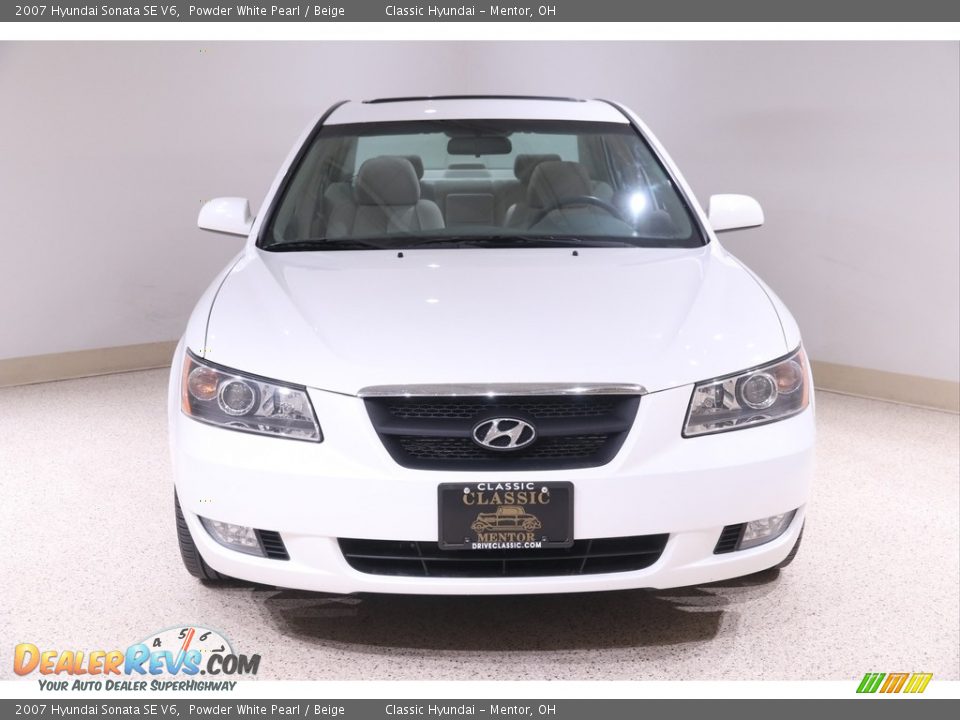 2007 Hyundai Sonata SE V6 Powder White Pearl / Beige Photo #2