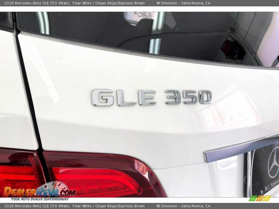2018 Mercedes-Benz GLE 350 4Matic Polar White / Ginger Beige/Espresso Brown Photo #31