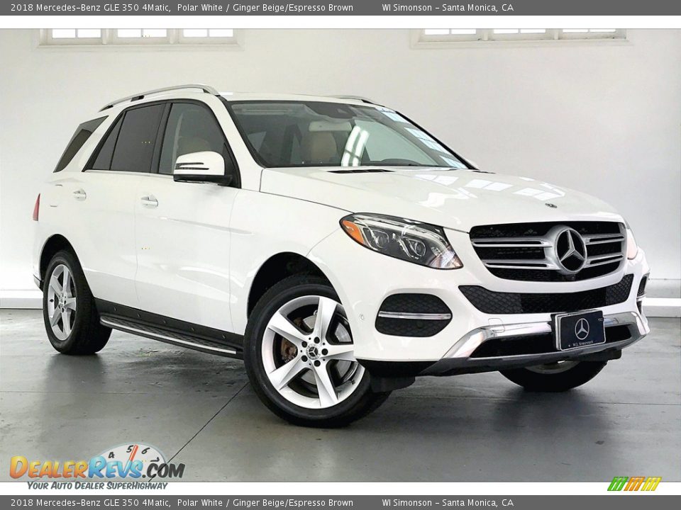 2018 Mercedes-Benz GLE 350 4Matic Polar White / Ginger Beige/Espresso Brown Photo #34