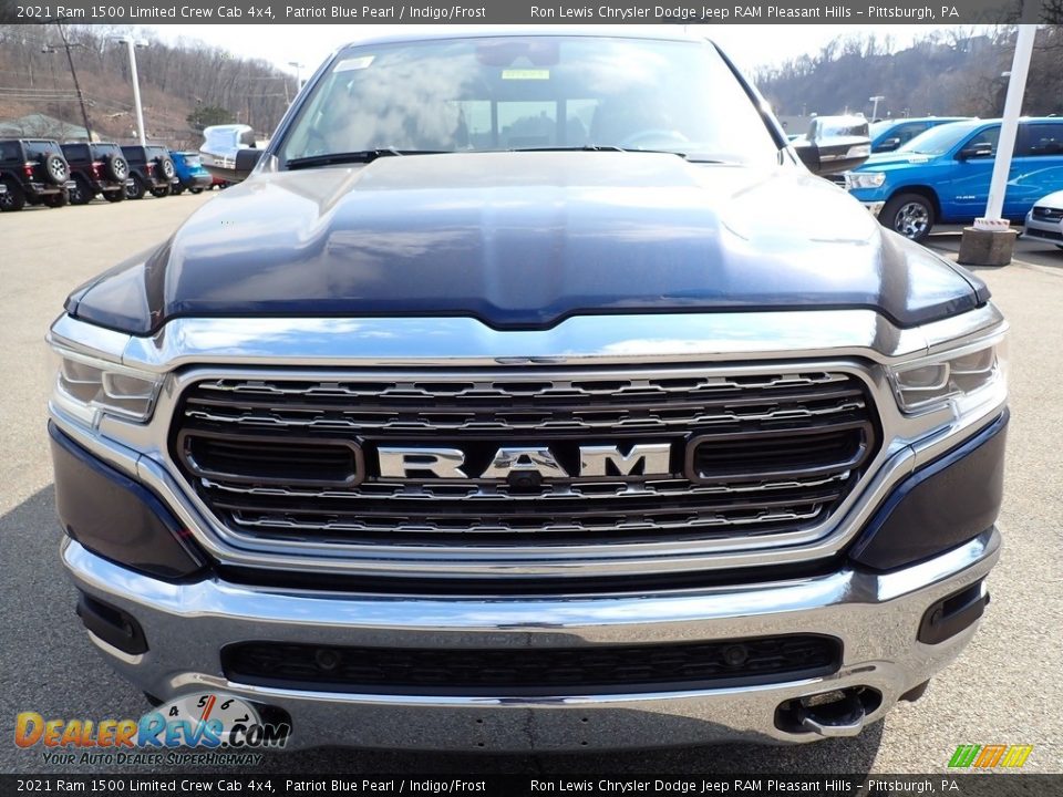 2021 Ram 1500 Limited Crew Cab 4x4 Patriot Blue Pearl / Indigo/Frost Photo #8