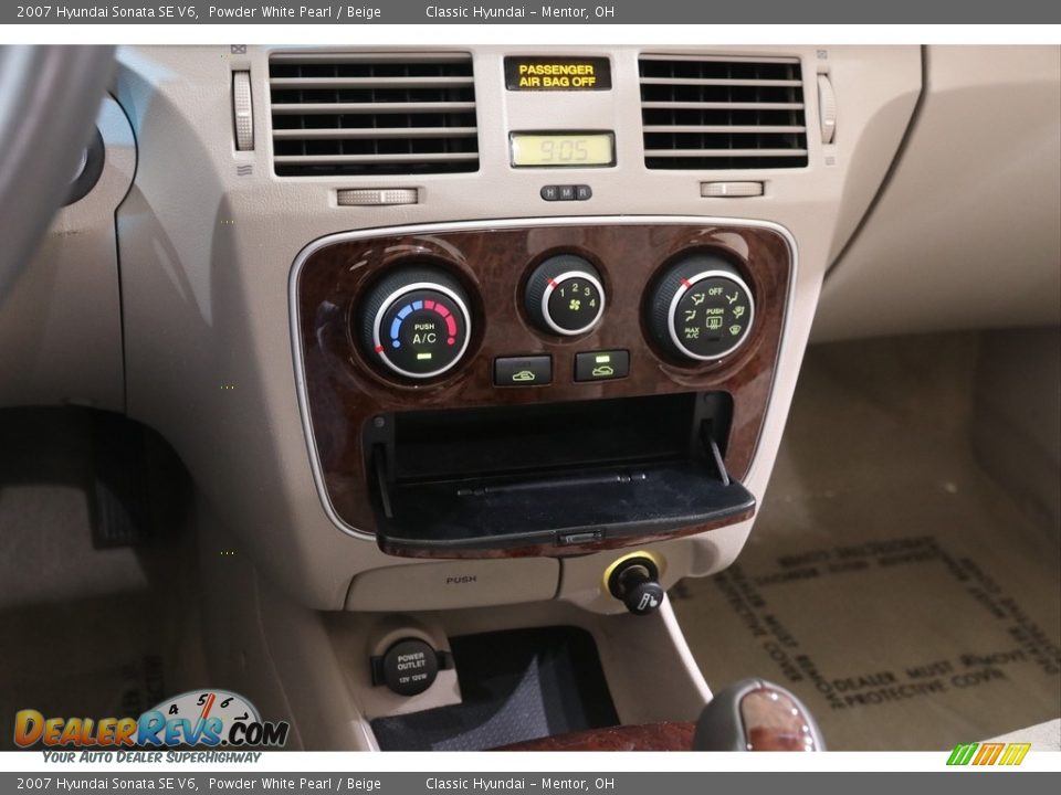 2007 Hyundai Sonata SE V6 Powder White Pearl / Beige Photo #10