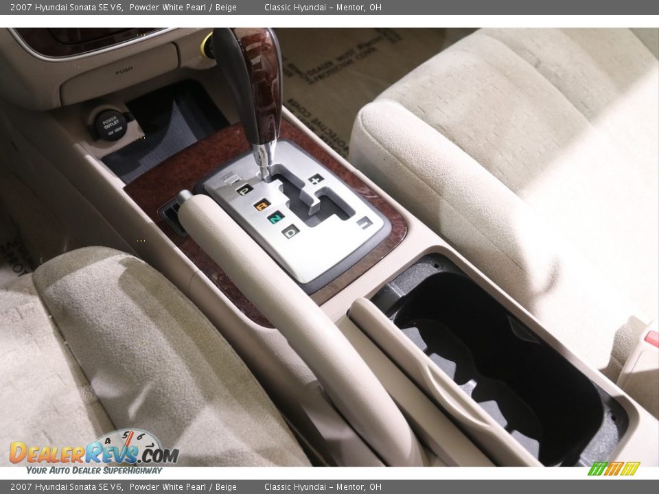 2007 Hyundai Sonata SE V6 Powder White Pearl / Beige Photo #12