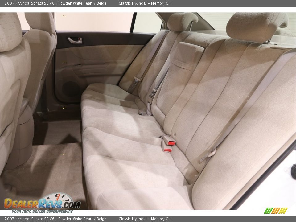 2007 Hyundai Sonata SE V6 Powder White Pearl / Beige Photo #15